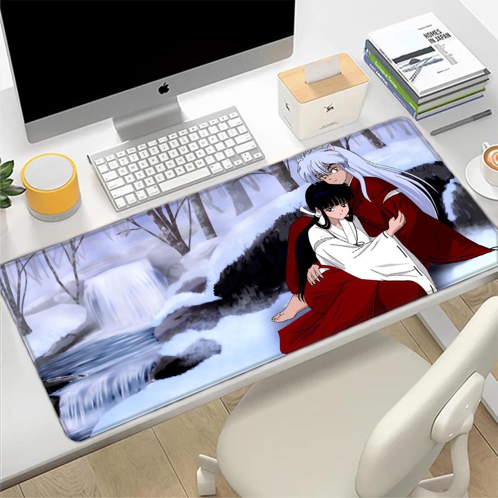 Anime Inuyasha Mousepad HD Printing Computer Gamers Locking Edge Non-slip Mouse Pad XXL90x40cm Keyboard PC Desk Pad