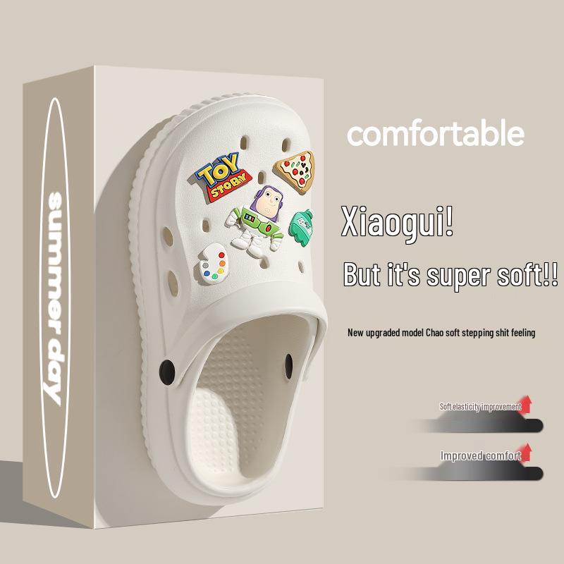 Women's Hole Shoes Non-Slip Sandals - Breathable, Soft Sole, Wear-Resistant Beach EVA Slippers