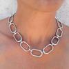 Personality Concise Silvery Plated Chain Necklace for Women 's  Versatile Daily Occasions Jewelry Accessories Party Gifts