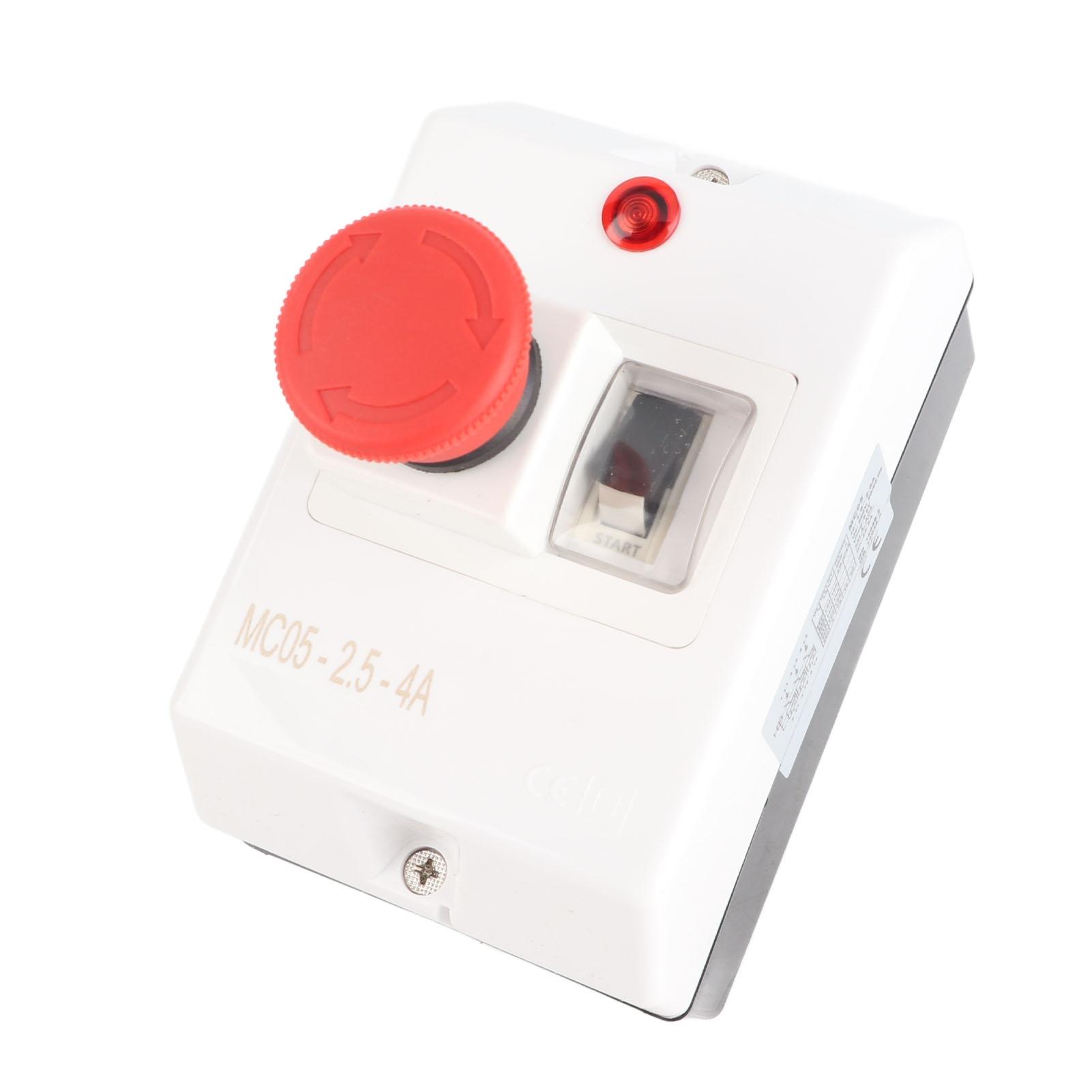 

Водонепроникний захист двигуна Автоматичний вимикач з кнопкою аварійної зупинки та сигнальною лампою 2.54A 230240V