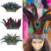 Carnivals Party Accessories Hairband for MardiGras Festival Props Feather Headband Adult Role Play Indian Chief Hairband