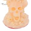 Creative Resin Sculpture 3D Printed Apples Skull Figurine, Spooky Skeleton Artistic Craft Collectible Sculpture, Halloween Gothic Desktop Decor,