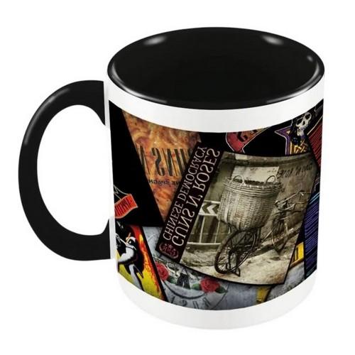 Guns N Roses Albums Collage Inner Two Tone Mug
