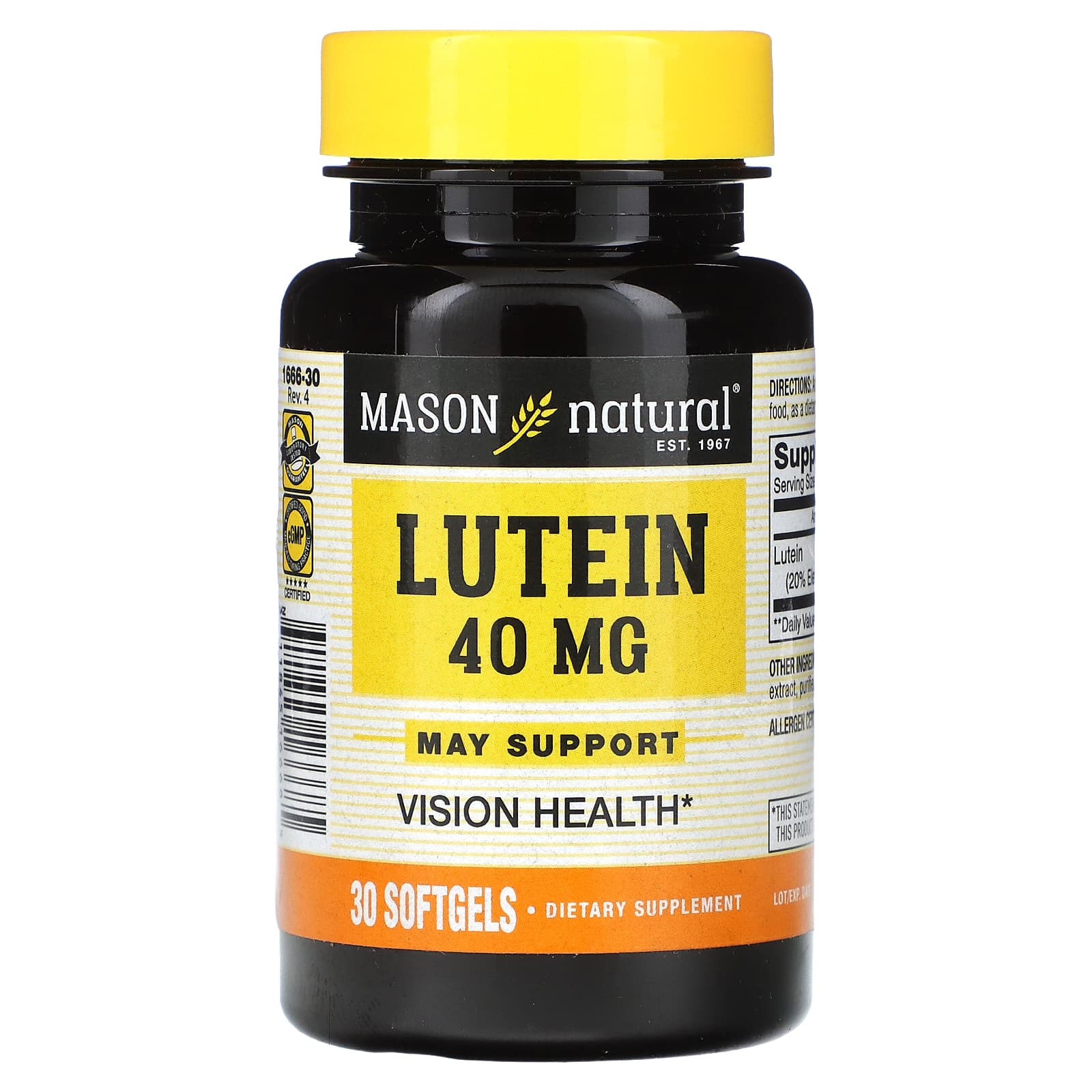 

Lutein, 40 Mg, 30 Softgels