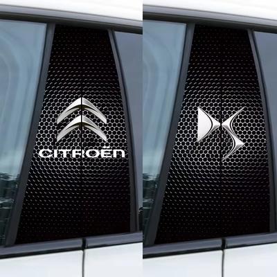 2 Stück Auto-Emblem Mittelpfosten-Aufkleber Auto-Tür Dekorationsaufkleber Für C1 C2 C3 DS3 Vts C4 Saxo C4L C5 C6 C8 Xsara DS
