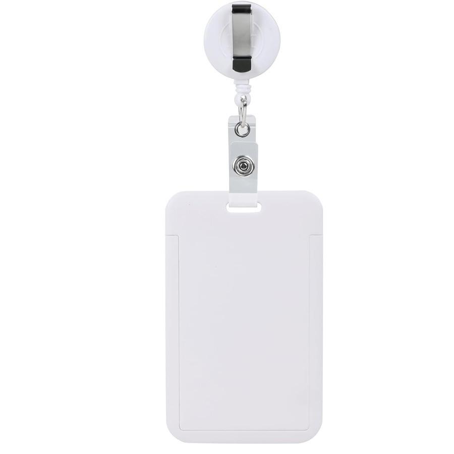 ID Badge Holder with Heavy Duty Carabiner Reel Clip Set,Black Retractable Badge Holders,Vertical ID Badge Holders for Women,Men