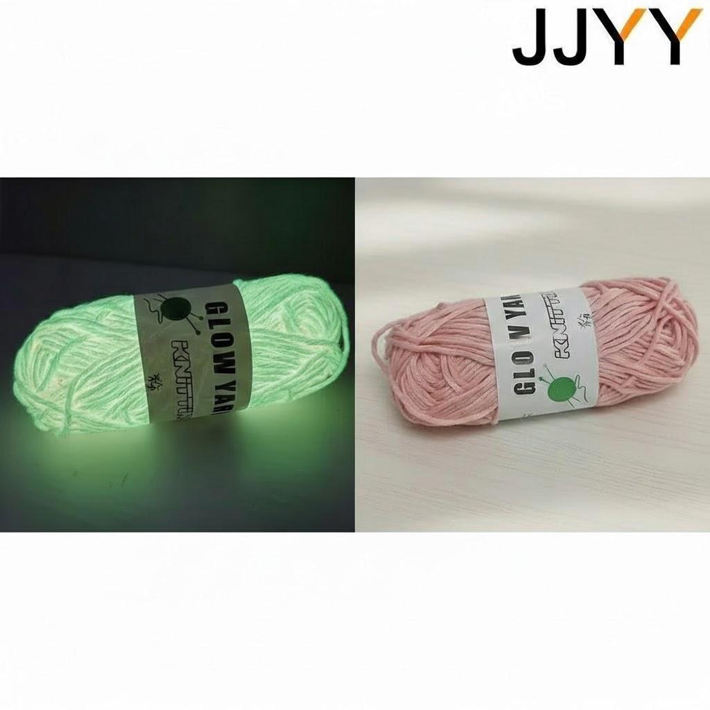 

50M 2mm Polyester Glow in the Dark Yarn AntiFade Soft DIY Crochet Scarves Hats Shawls Hand Knitting рожевий