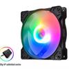 RGB 12CM LED Silent Desktop Cooling Fan with Luminous Rainbow Effect