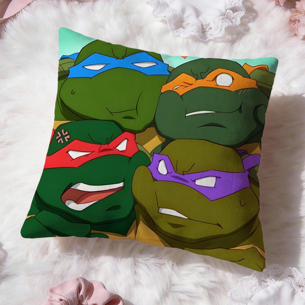 m-Mutant Ninja Turtles Cushion Cover Premium Comfort Reversible Pillow Cove -Two in One Design for Any Room & Car Interior