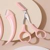 Eyebrow Trimmer Scissors with Comb Stainless Steel Non-Slip Precision Eyebrow Razor Men Women Brow Hair Removal Grooming Tool