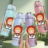 1PC Book Girl Winter Cartoon 750ml Color Plastic Sports Water Bottle Leakproof Flip Straw Lid Suitable for Sports Office Home Use