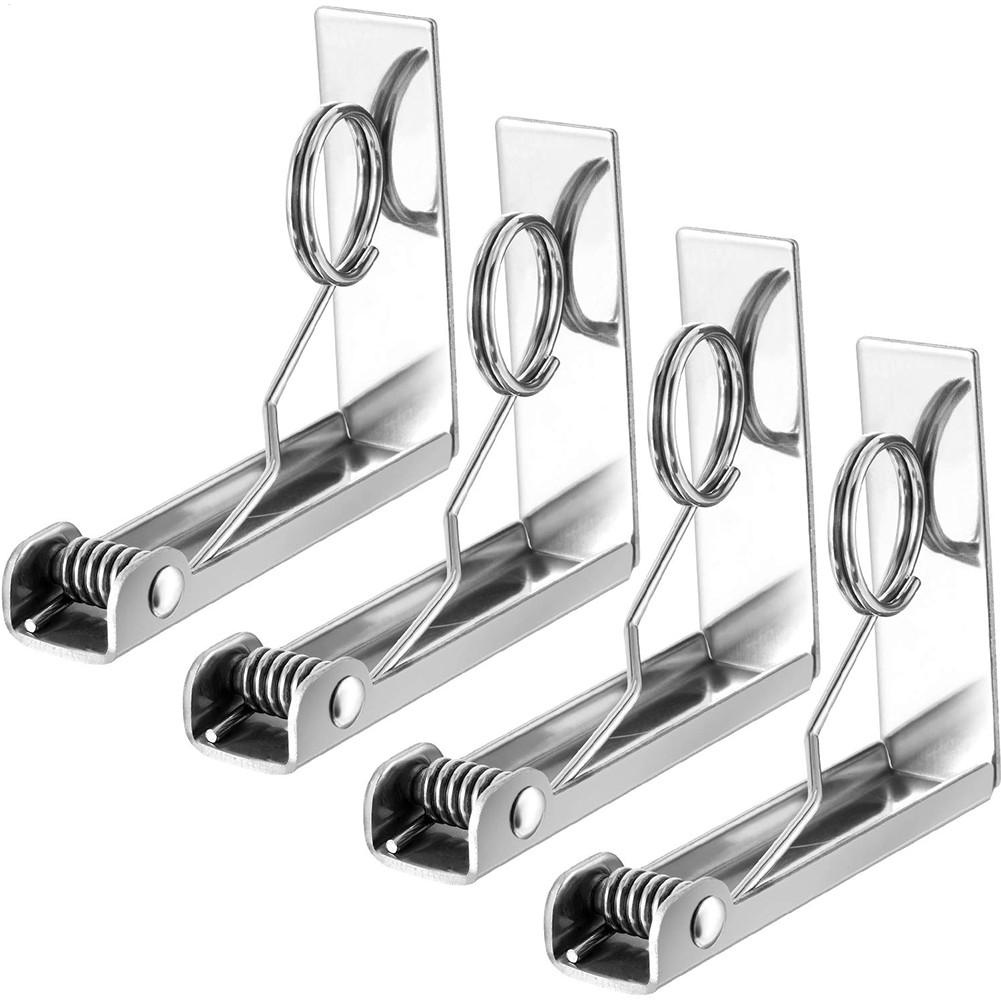 2 Stück Haushalt Edelstahl Tischdecke Tischabdeckung Clips Befestigungsclip Halter Klemmen Party Werkzeug Anti-Rutsch-Clip Tischdeckenhalter