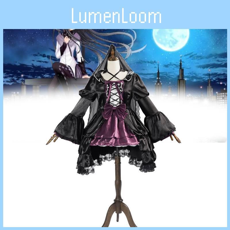 Puella Magi Madoka Magica Akemi Homura Cosplay Dress With Spandex Material For Role Play