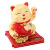 Solar Waving Cat Innovative Cute Solar   Cat Solar Powered Fortune Cat with Transparent Cover for Car Dashboard Cashier Desk Store
