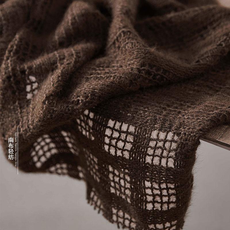 50*120cm Woven Hollow Knitted Yarn Plush Fabric Creative New Chinese Style DIY Sewing Jacket Skirt Clothing Designer Fabric