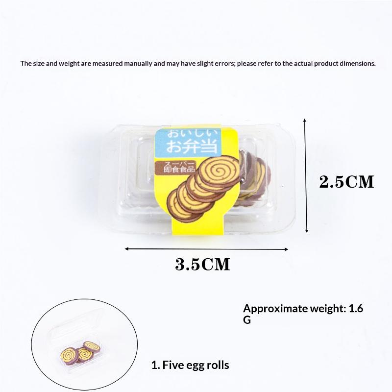 1 Pcs Simulation Miniature Food Toy Realistic Cooked Bento Box Dollhouse Decor For Doll House Kitchen Prop