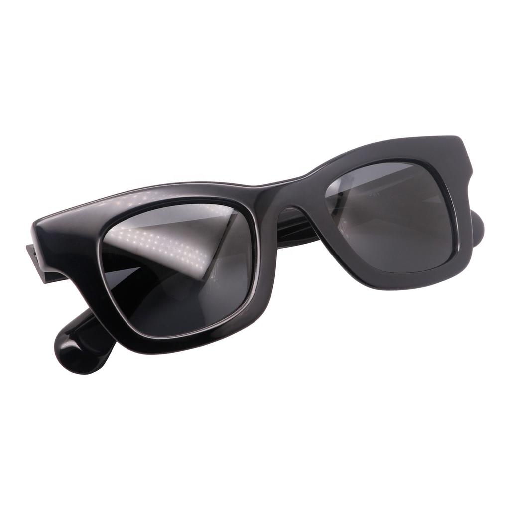 New Arrivals Polarized Acetate Sun Glasses Transparent Custom Logo Square Eyewear Thick Shades Sunglasses for Men Women UV400