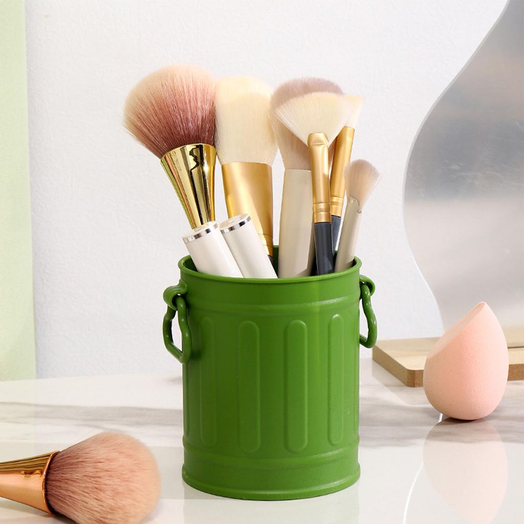 Pen Holder Pencil Bucket Plastic Makeup Brush Organizer Desktop Stationary Supplies Container with