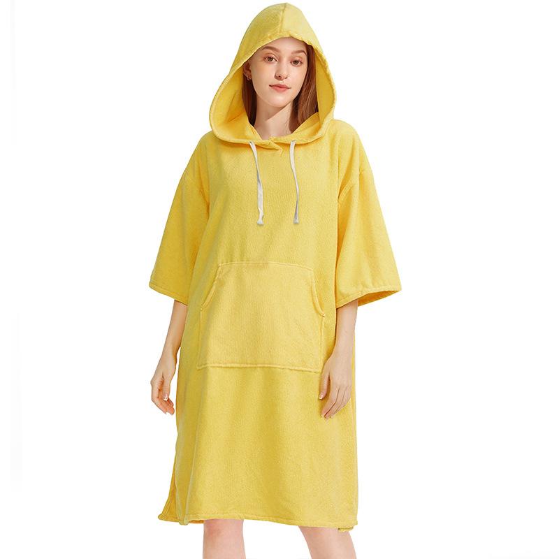 Hooded Beach Changing Quick Dry Robe Swimming Microfiber Poncho Towel Scuba Diving Beach Poncho Bath Towel
