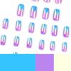 New Long False Nails Water Pipe French Fake Nails Detachable Bow Tie Press On Nails Women Girls