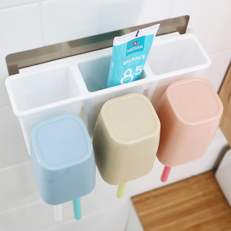 

Attachable toothbrush holder and cup holder set