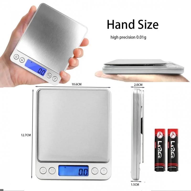 0.01g/0.1g LCD Digital Jewelry Scale Smart Precision Electronic Pocket Portable Kitchen Food Scales Gram Weight Balance