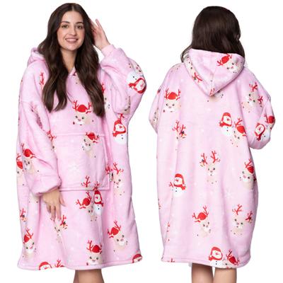 KOC BLUZA Oversize Ciepła Gruba KOCOBLUZA 2w1 XXL RENIFER Futrzak [KB-W37]