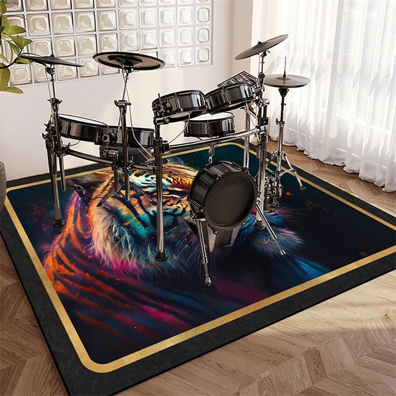 Drum Carpet Rug Soundproof Blanket Professional Rectangle Electronic Jazz Kit Floor Mat For Bass Drum Musical Instrument Mat