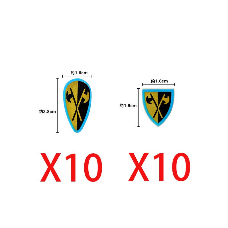 MOC Medieval Building Blocks Viking Crusader Shield Armor Vest Figure Soldier Weapons Accessories Lion Eagle Brick Toy Gift R059