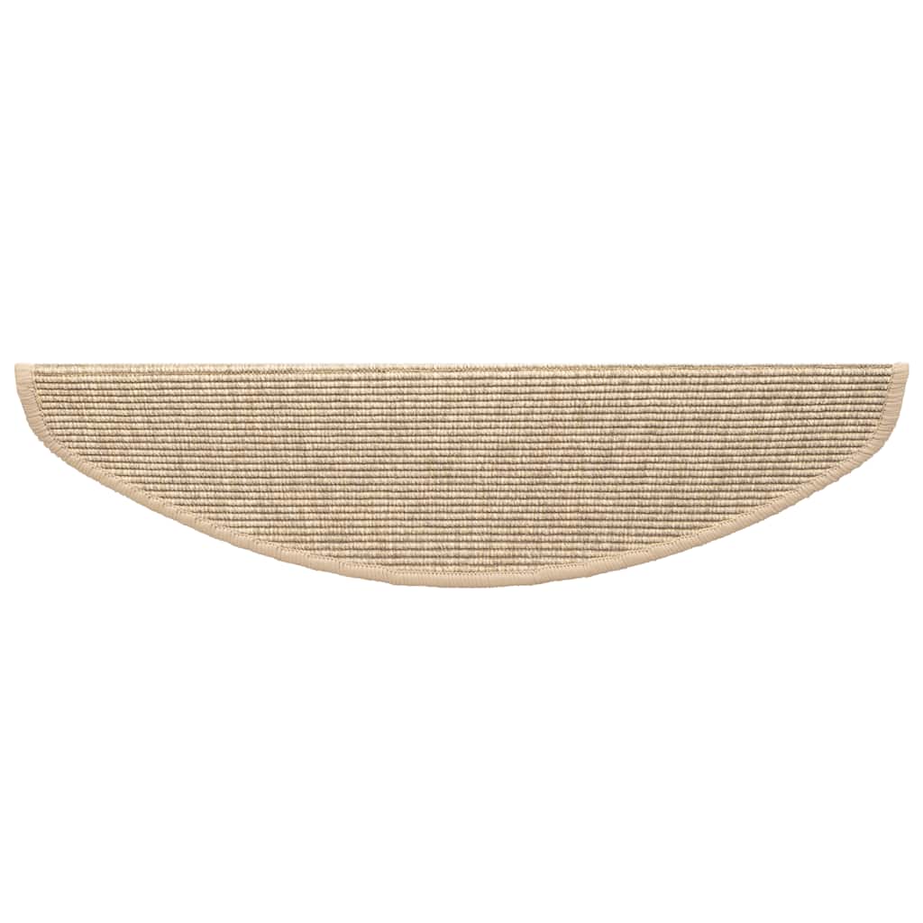 Stair Treads 15 pcs 65 x 21 x 4 cm Light Beige Semi Circular Large