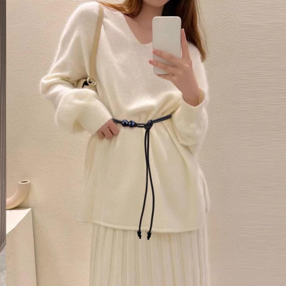 Luxury Design Adjustable Slim Belt for Women Decorative Dress Sweater Coat Matching