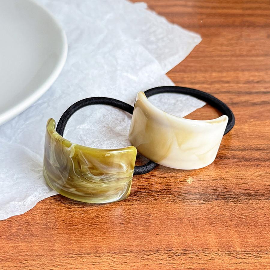 Korean High-end Textured Acrylic Hair Ring for Women's Retro High Elastic Rubber Band Ponytail Hair Rope Hair Accessories