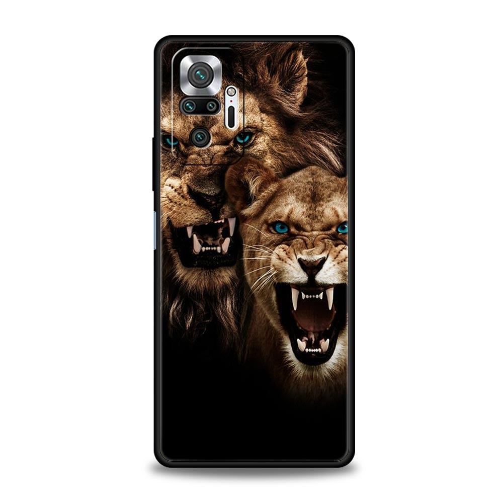 

Animal The Lion Phone Case For Xiaomi Redmi Note 14 13 5G 10 11 12 Pro Plus 4G 14C 13C 12C 10C Black Cover Redmi Note 13 5G