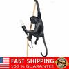 Vintage Resin Monkey Chandelier Creative Monkey Shape E26 Hanging Light Fixture with Hemp Rope for Dining Bar Cafe-Black