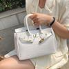 Elegante Handtasche mit Krokodilmuster für Damen Stilvolle Vielseitige Kelly Tote Bag in Schwarz Khaki Gelb Rosa Und Weiß