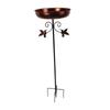 Iron Bird Bath Bowl Fence Outdoor Gift Hummingbird Patio Bird Feeder Tray