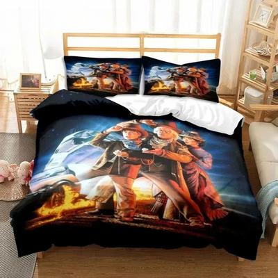 3D Print Sci-fi Movie Back To The Future Bedding Set Boys Girls Twin Queen King Size Duvet Cover Pillowcase Bed Boys Adult