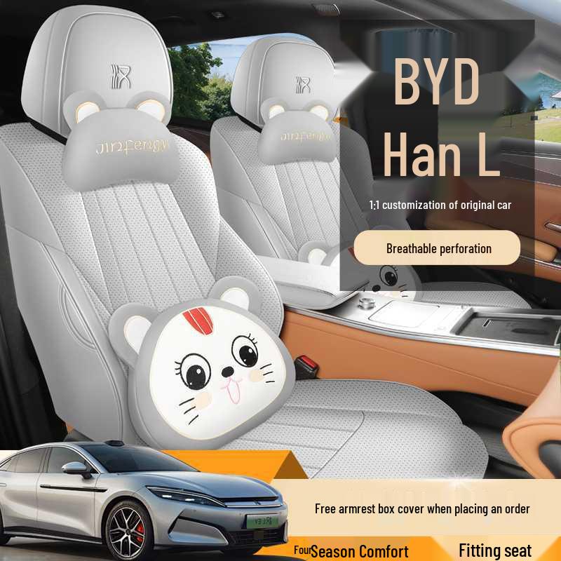 All-Season Leather Seat Covers for BYD Han L 2025 Model - Universal Fit