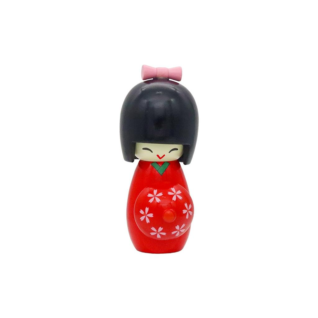 Castle Enterprises Wooden Kokeshi Dolls Set of 12 (Large), 14cm, Red, (Japanese Souvenir, Festival/Event/Children's Party/Street Stall/Fair)
