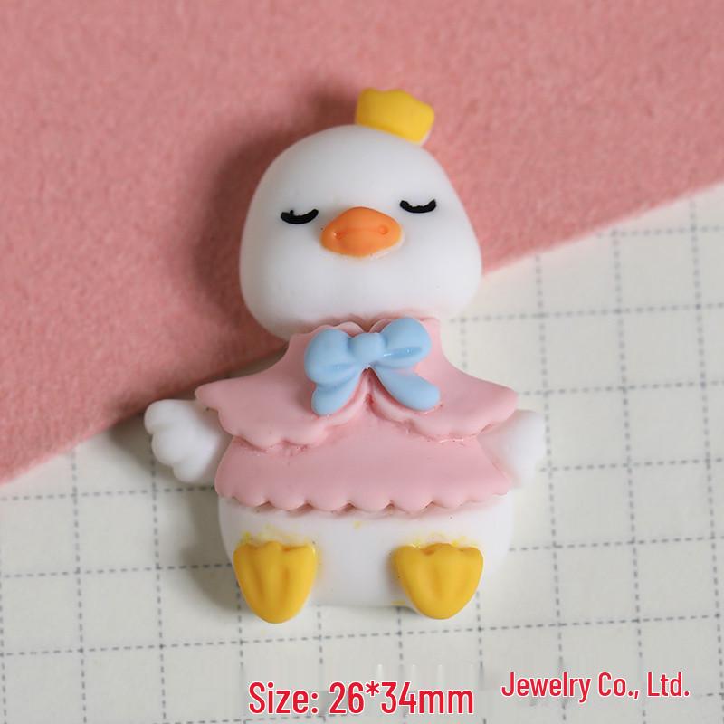 Cartoon Duck Resin Charms: Perfect for Phone Cases, Crocs, Hair Clips, and Fridge Magnets