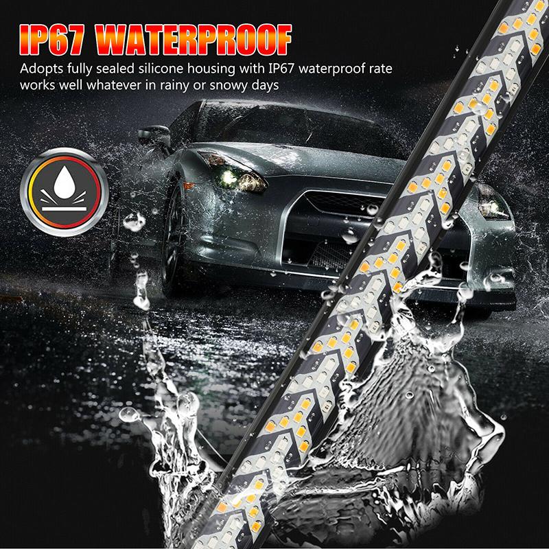 Auto LKW LED Streifen Heckklappe Lichtleiste Rückfahrbremsheck Laufendes Blinklicht Pickup Truck Hintere Dekorative Lampen