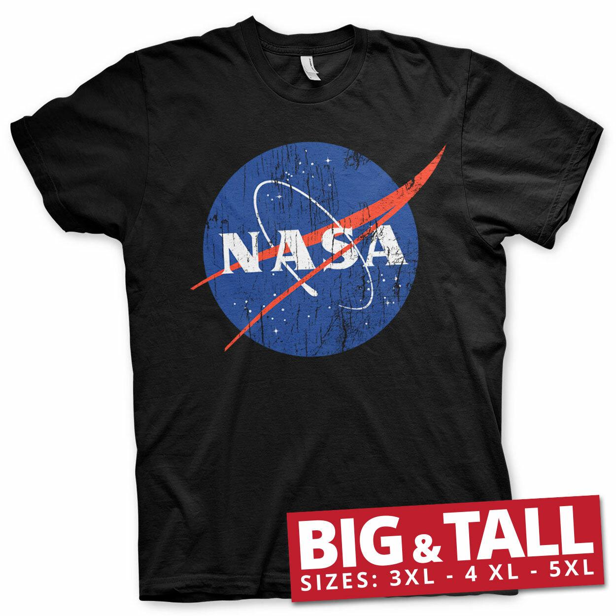 Licenza Ufficiale NASA Lavato Insegna Grande Alto 3XL 4XL 5XL Uomo T-Shirt L