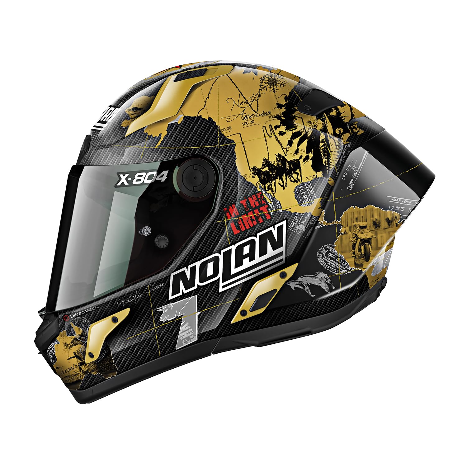 

Мотоциклетний шолом NOLAN Full Face X Series Ultra Carbon CHECA L Розмір 44257 [] X-804RS (Checa Gold/25) (59-60 см)