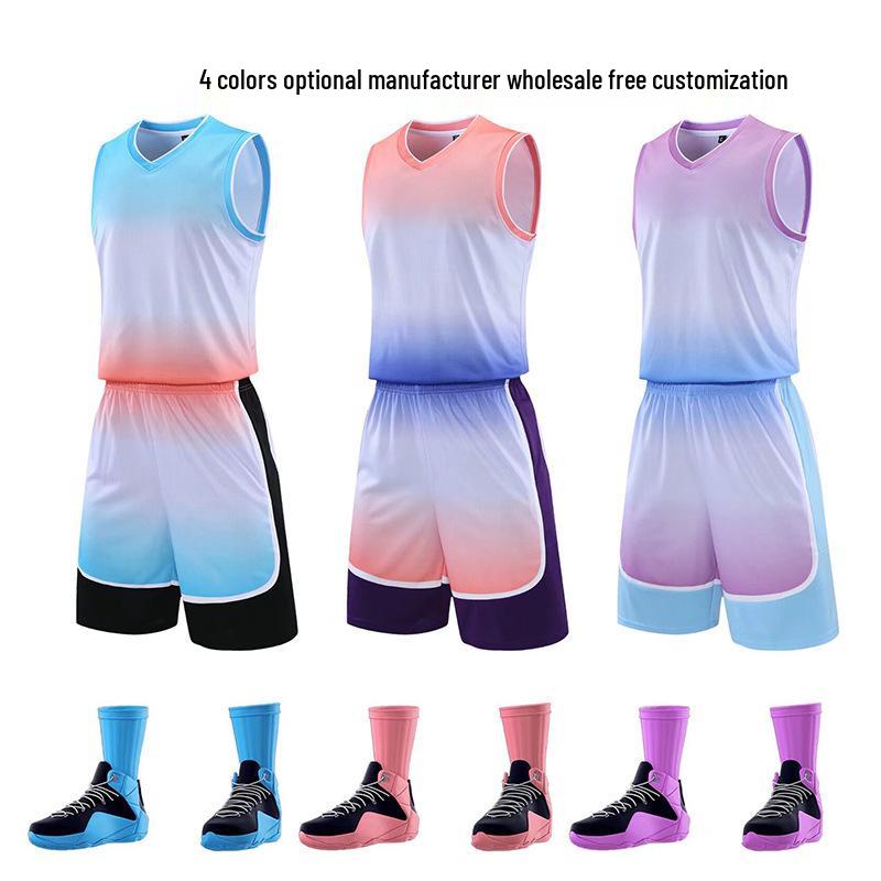 Summer Basketball Training Jersey Set for Men, Women, and Children