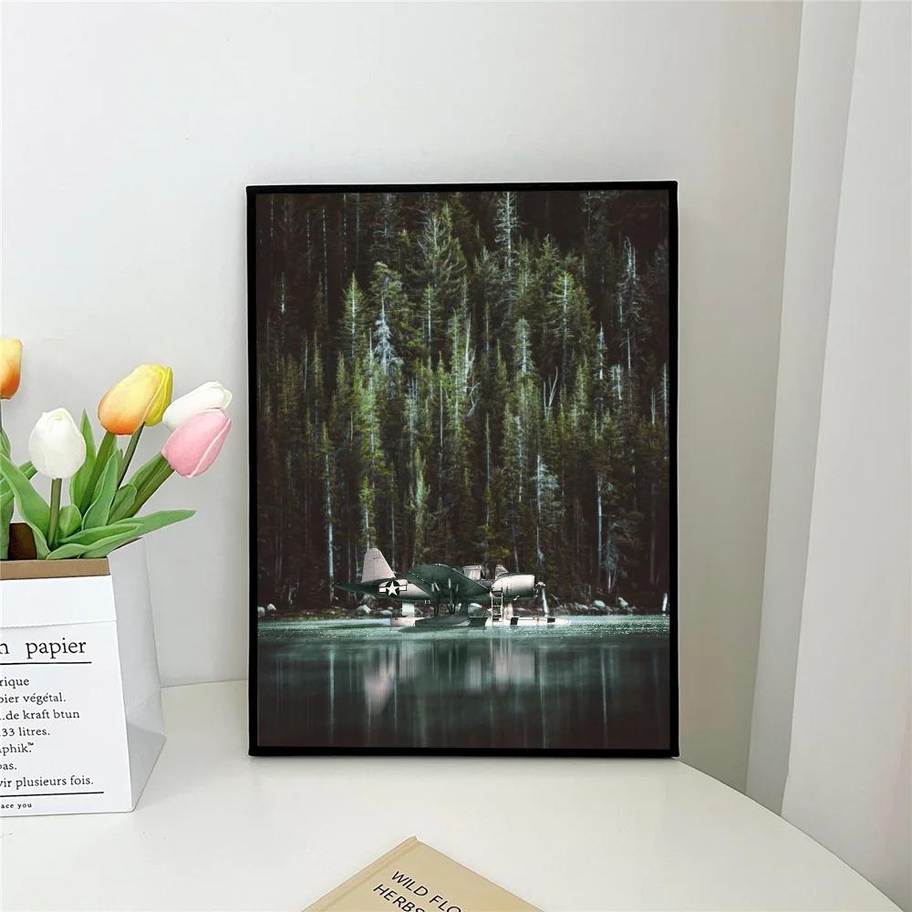 

1 Дизайн самолета Плоский плакат Холст Живопись Искусство Украшение Кафе Бар Комната Настенное украшение 20x30cm no frame