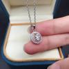 Luxury 1Ct Round Cut D Color VVS1 Moissanite Pendant for Women Solid Platinum 950 Pendant Necklace P082