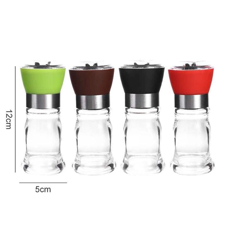 1PC Manual Salt Pepper Mill Grinder Seasoning Bottle Spice Grinding Containers Adjustable Mill Kitchen Gadgets