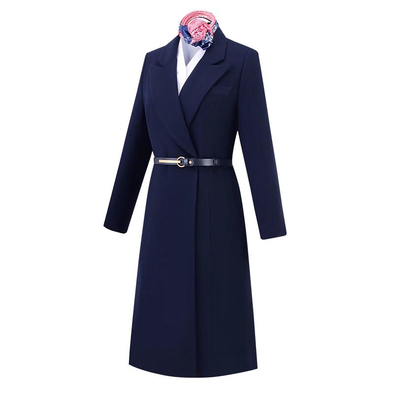 Tromman Professional Wool Blend Padded Lapel Coat