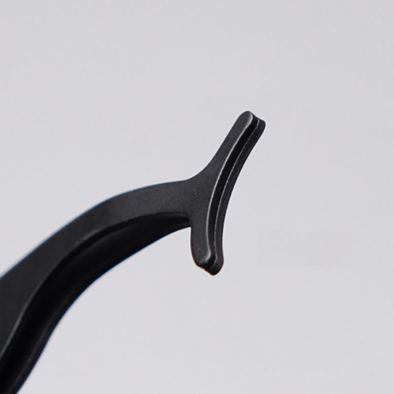 Gebogene schwarze Wimpernpinzette - Perfektes Beauty-Tool zum Anbringen falscher Wimpern, Ideal für Anfänger