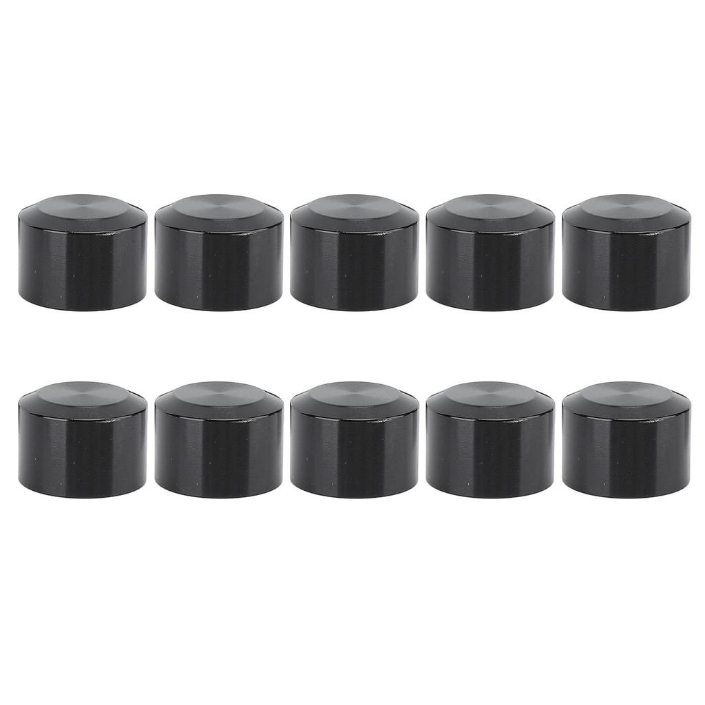 10PCS Motorcycle Head Bolt Cover Black Flat CNC Aluminum Engine Screw Topper Covers Caps Universal